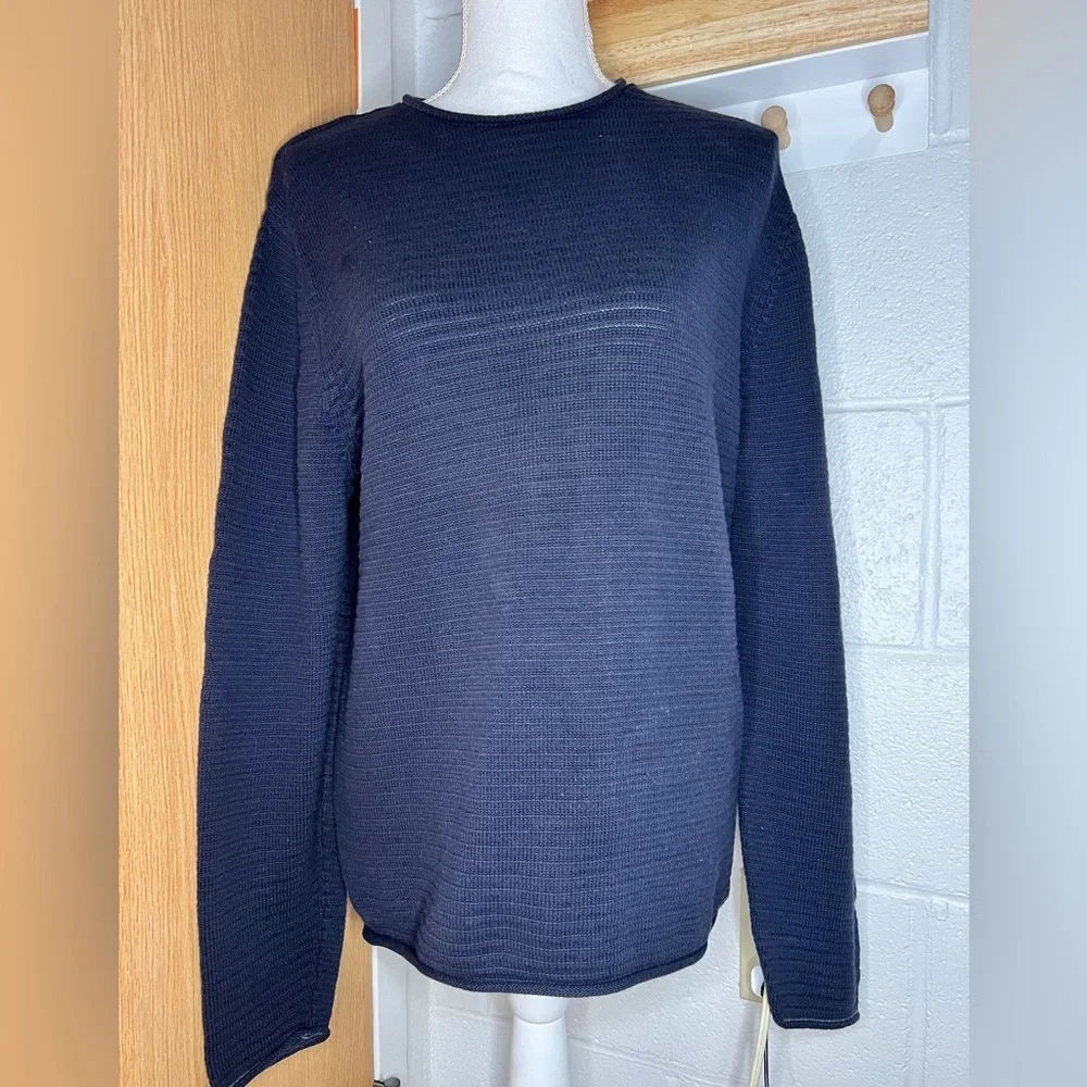 Carbon 2 cobalt navy knitted sweater 100% cotton